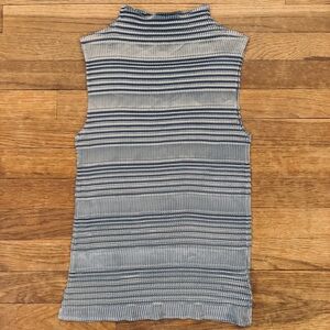 E.K. Design silver stretchy embellished tank top blouse shirt size large L
 b44